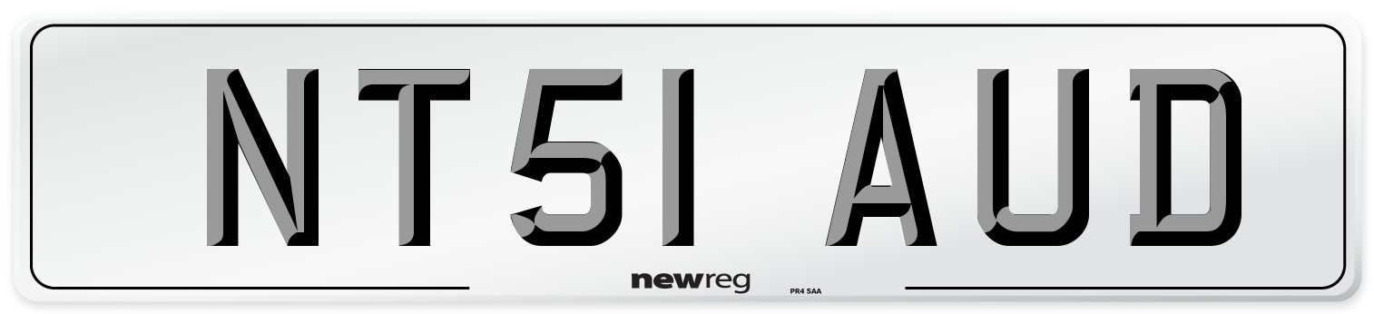 NT51 AUD Number Plate from New Reg